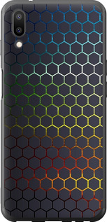 Чехол на Meizu E3 Переливающиеся соты 498u-1518 (Черный)