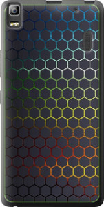 Чехол на Lenovo A7000 Переливающиеся соты 498u-120 (Черный)