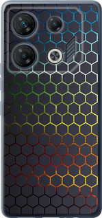 Чехол на Infinix GT 10 pro Переливающиеся соты 498u-3172 (Черный)