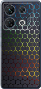 Чехол на Infinix GT 10 pro Переливающиеся соты 498u-3172 (Черный)