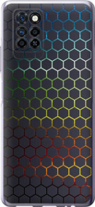 Чехол на Infinix Note 10 Pro Переливаються соти 498u-2709 (Black)