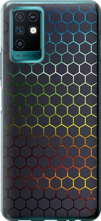 Чехол на Infinix Note 10 Переливаючі соти 498u-2763 (Чорний)