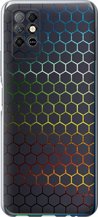 Чехол на Infinix Note 8 Переливаючі соти 498u-2710 (Чорний)