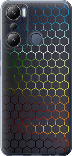 Чохол на Infinix Hot 20i Переливаючі соти 498u-2964 (Чорний)