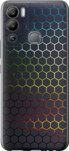 Чехол на Infinix Hot 12i Переливаючі соти 498u-2863 (Чорний)