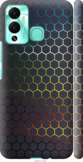 Чехол на Infinix Hot 12 Play Переливающиеся соты 498m-2759 (Черный)