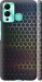 Чехол на Infinix Hot 12 Play Переливающиеся соты 498m-2759 (Черный)
