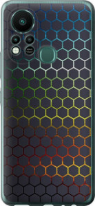 Чохол на Infinix Hot 11S Переливаючі соти 498u-2757 (Чорний)