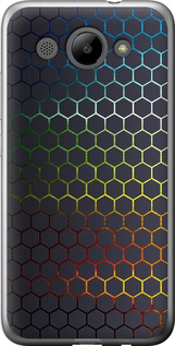Чехол на Huawei Y3 2017 Переливающиеся соты 498t-991 (Черный)