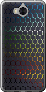 Чехол на Huawei Y5 2017 Переливающиеся соты 498u-992 (Черный)