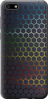Чохол на Huawei Y5 2018 Переливаючі соти 498t-1500 (Чорний)