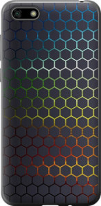 Чохол на Huawei Y5 2018 Переливаючі соти 498t-1500 (Чорний)