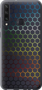 Чохол на Huawei Y6p Переливаючі соти 498u-1952 (Чорний)
