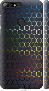 Чохол на Huawei Y7 Prime 2018 Переливаються соти 498m-1509 (Чорний)