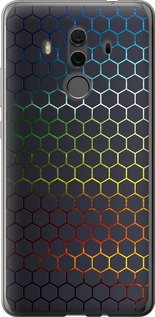 Чехол на Huawei Mate 10 Pro Переливающиеся соты 498t-1138 (Черный)