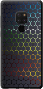 Чехол на Huawei Mate 20 Переливающиеся соты 498t-1578 (Черный)