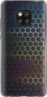 Чехол на Huawei Mate 20 Pro Переливающиеся соты 498t-1567 (Черный)