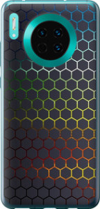 Чехол на Huawei Mate 30 Переливающиеся соты 498u-1773 (Черный)