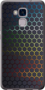 Чехол на Huawei Honor 5C Переливающиеся соты 498t-356 (Черный) для Huawei Honor 5C