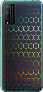 Чехол на Huawei Honor Play 4T Pro Переливающиеся соты 498u-1914 (Черный)