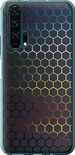 Чехол на Huawei Honor 20 Pro Переливающиеся соты 498t-1702 (Черный)