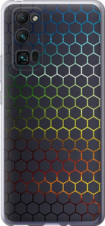 Чехол на Huawei Honor 30 Pro Переливающиеся соты 498u-1920 (Черный)
