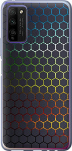 Чехол на Huawei Honor 30 Lite Переливающиеся соты 498u-2074 (Черный)