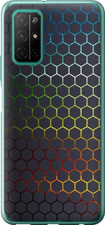 Чехол на Huawei Honor 30S Переливающиеся соты 498u-1897 (Черный)