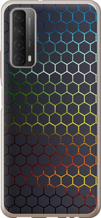 Чехол на Huawei P Smart 2021 Переливающиеся соты 498u-2100 (Черный)