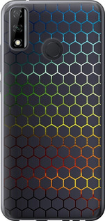 Чехол на Huawei P Smart 2020 Переливающиеся соты 498u-2060 (Черный)