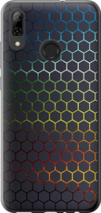 Чехол на Huawei P Smart 2019 Переливающиеся соты 498t-1634 (Черный)