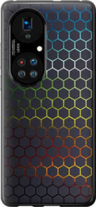 Чехол на Huawei P50 Переливающиеся соты 498u-2292 (Черный)
