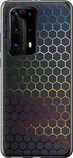 Чохол на Huawei P40 Pro Plus Переливаючі соти 498u-1917 (Чорний)