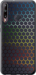 Чехол на Huawei P40 Lite E Переливающиеся соты 498t-1875 (Черный) для Huawei P40 Lite E