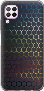 Чохол на Huawei P40 Lite Переливаючі соти 498t-1887 (Чорний)