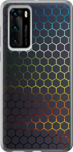 Чехол на Huawei P40 Переливающиеся соты 498u-1840 (Черный)