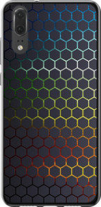Чехол на Huawei P20 Переливающиеся соты 498u-1396 (Черный)