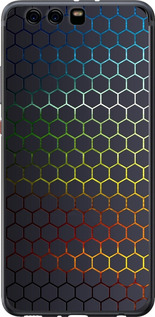 Чехол на Huawei P10 Plus Переливающиеся соты 498u-963 (Черный)