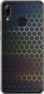 Чехол на Huawei Nova 3 Переливающиеся соты 498u-1535 (Черный)