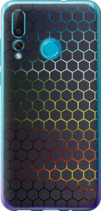 Чехол на Huawei Nova 4 Переливаючі соти 498u-1632 (Чорний)