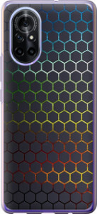 Чохол на Huawei Nova 8 Переливаючі соти 498u-2245 (Чорний)