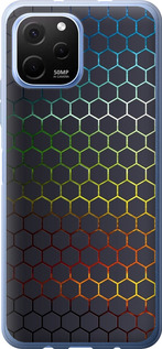 Чохол на Huawei Nova Y61 Переливаючі соти 498u-2983 (Чорний)