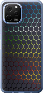 Чохол на Huawei Nova Y61 Переливаючі соти 498u-2983 (Чорний)