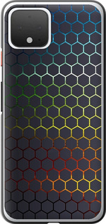 Чехол на Google Pixel 4 Переливающиеся соты 498u-1755 (Черный)