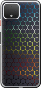 Чехол на Google Pixel 4 Переливающиеся соты 498u-1755 (Черный)