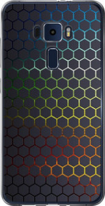 Чехол на Asus Zenfone 3 ZE552KL Переливающиеся соты 498u-448 (Черный)