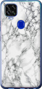 Чохол на ZTE Blade V2020 Мрамор білий 4480u-2529 (Чорний)