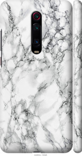 Чехол на Xiaomi Mi 9T Pro Мрамор белый 4480m-1698 (Черный)