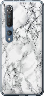 Чехол на Xiaomi Mi 10 Pro Мрамор белый 4480u-1870 (Черный)