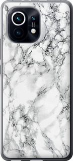 Чохол на Xiaomi Mi 11 Мрамор білий 4480t-2253 (Чорний)